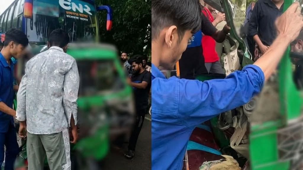 শ্রীমঙ্গলে বাস-সিএনজি সংঘর্ষে সিএনজি চালক নিহত