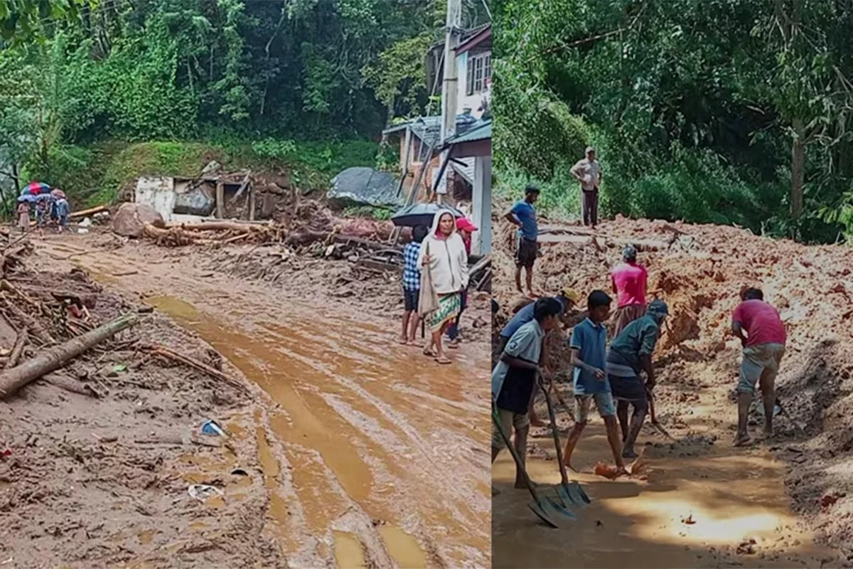 টানা বৃষ্টিতে বিপর্যস্ত শ্রীলঙ্কা, ভূমিধস ও বন্যায় প্রাণহানি ৭ জনের