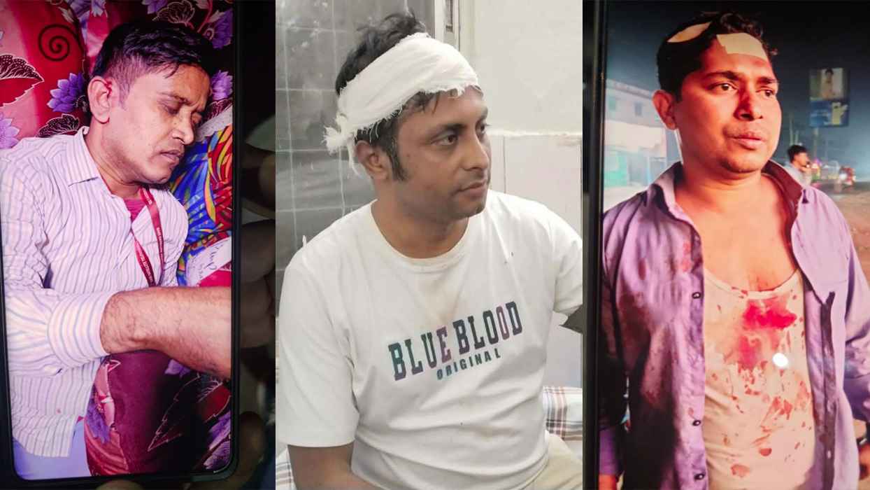 ড্রিম হলিডে পার্কের সামনে সাংবাদিকদের ওপর সন্ত্রাসী হামলা, আহত ৫