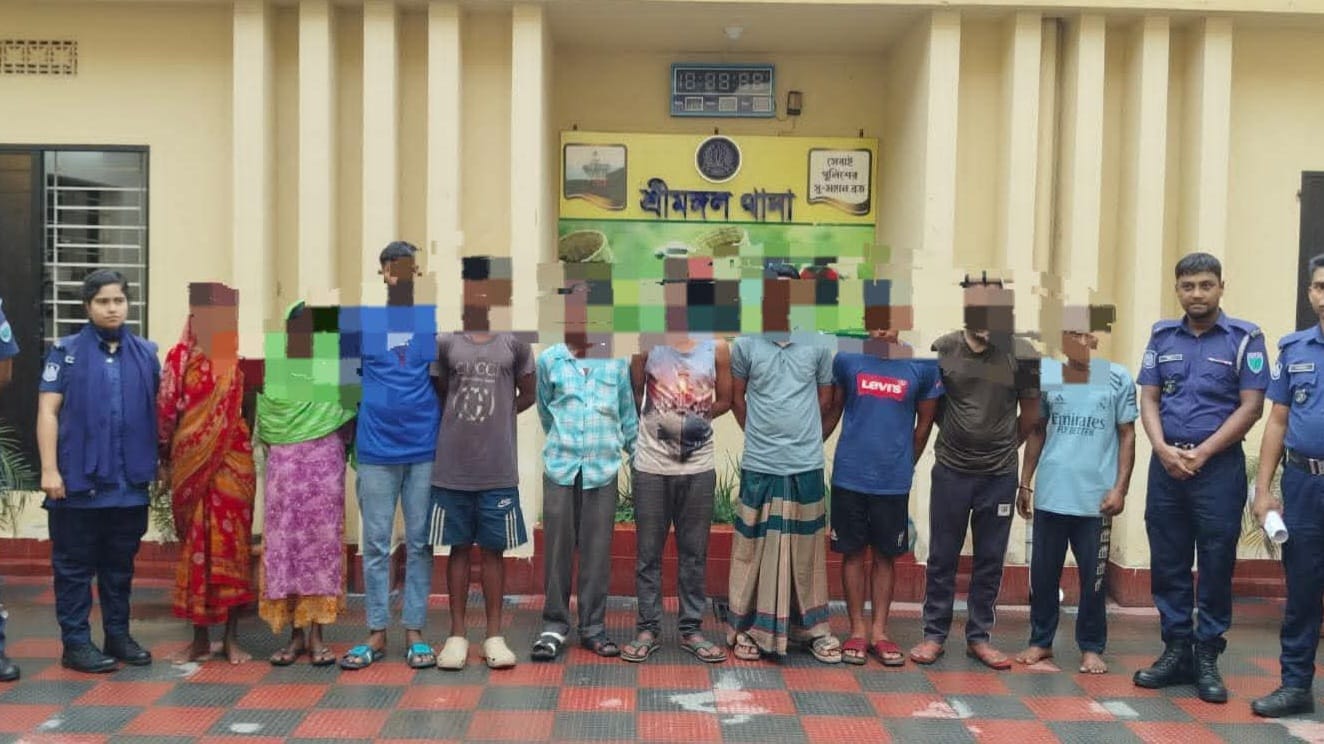 শ্রীমঙ্গলে মাদকবিরোধী অভিযানে ইয়াবাসহ গ্রেপ্তার ১০