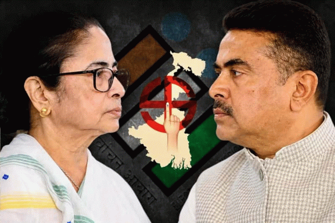 তৃণমূলের সঙ্গে ব্যবধান বাড়াচ্ছে বিজেপি, এগিয়ে ১৯৫ আসনে
