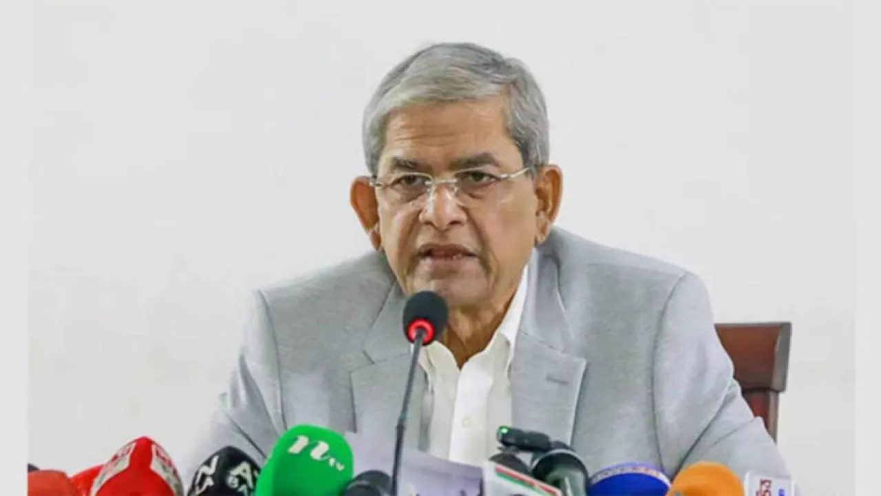 পানির ন্যায্য হিস্যা বঞ্চনার জন্য তৎকালীন আওয়ামী সরকার দায়ী: মির্জা ফখরুল