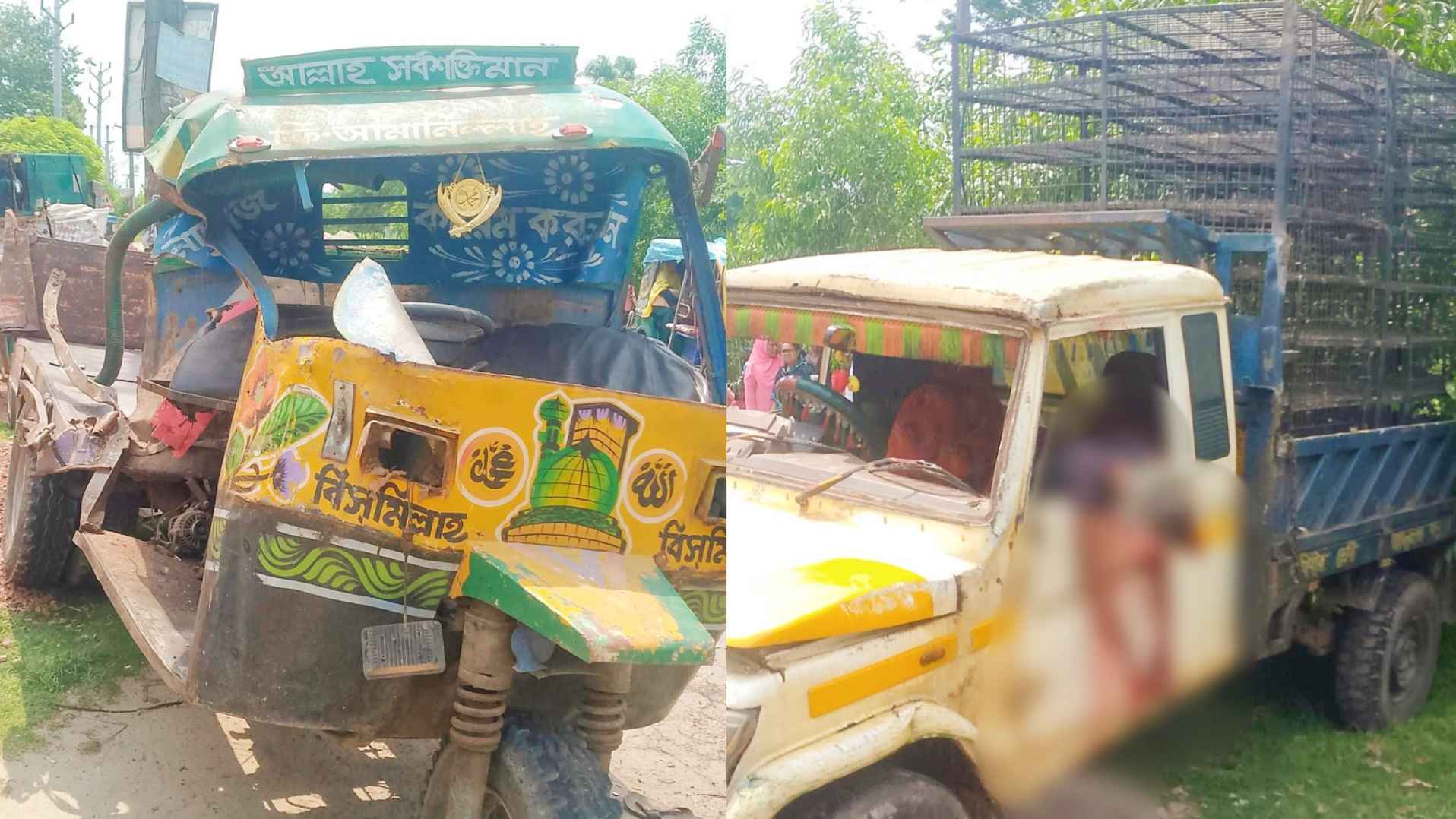 নড়াইলে পিকআপ ও লাটার মুখোমুখি সংঘর্ষে একজন নিহত, আহত ৪