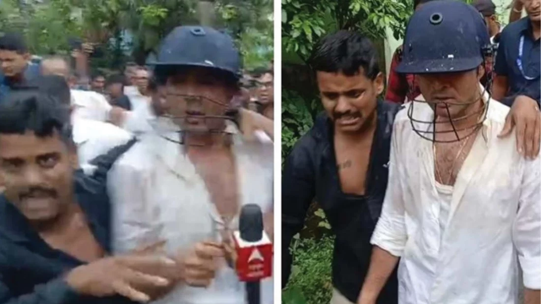 মমতার ভাইপো অভিষেক বন্দোপাধ্যায়ের ওপর ডিম-জুতা নিক্ষেপ