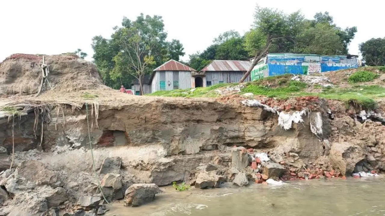 পদ্মার আগ্রাসী রূপ: দৌলতদিয়া ফেরিঘাটে নদী ভাঙনে দিশেহারা তীরবর্তী বাসিন্দারা