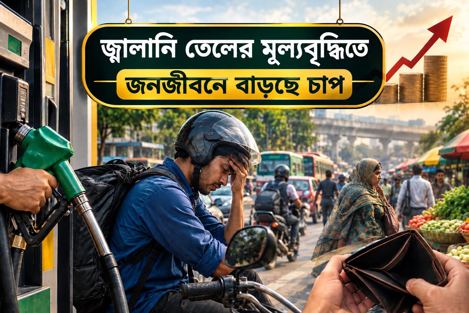 জ্বালানি তেলের মূল্যবৃদ্ধিতে জনজীবনে বাড়ছে চাপ