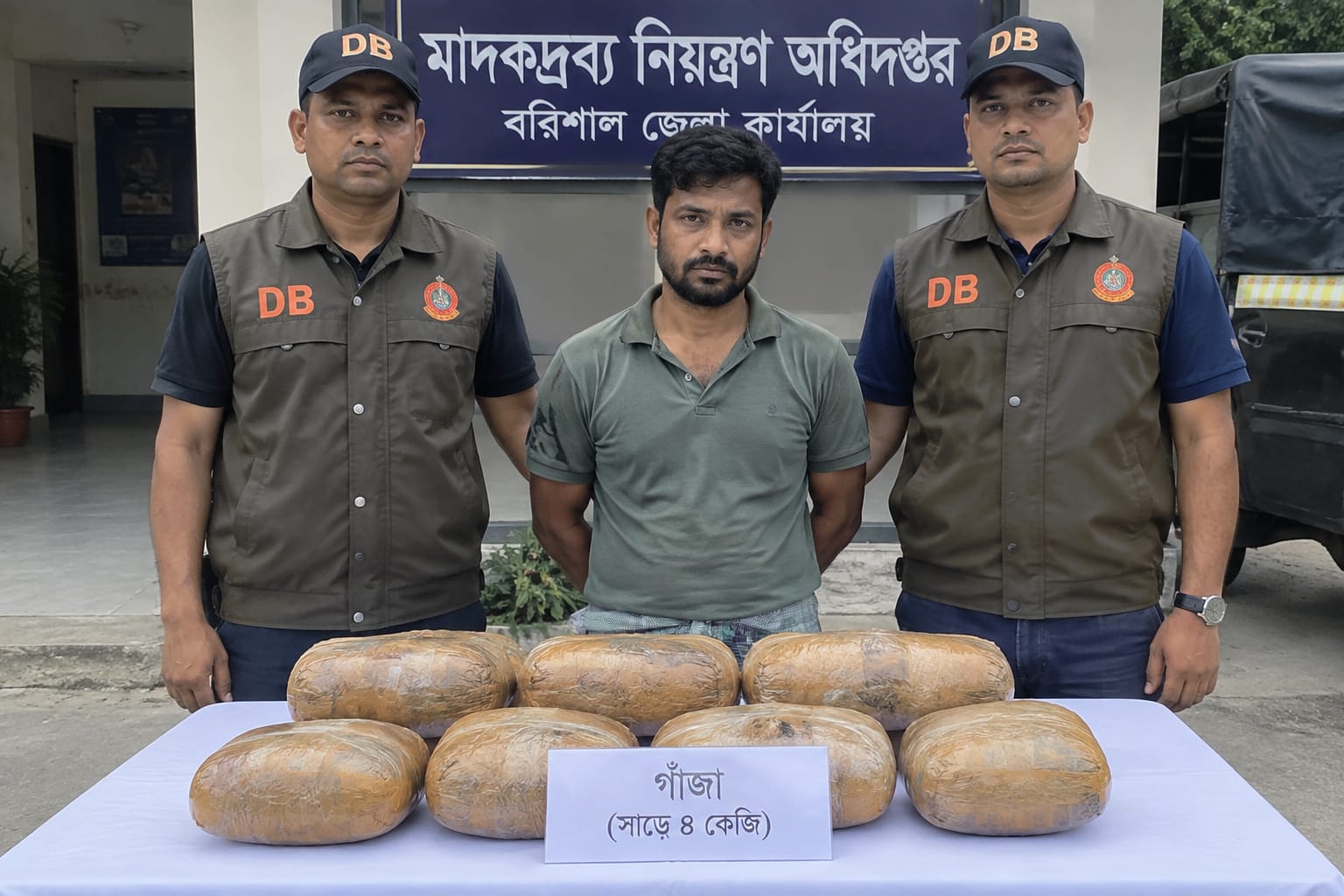 বরিশালে সাড়ে ৪ কেজি গাঁজাসহ যুবক গ্রেপ্তার