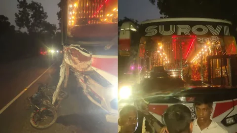 বাসের সঙ্গে মুখোমুখি সংঘর্ষ, প্রাণ গেল মোটরসাইকেলে থাকা ৩ কিশোরের