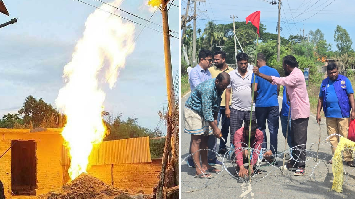 ৬০ ঘণ্টায়ও নিয়ন্ত্রণে আসেনি ইনানীর  গ্যাসের আগুন, ঝুঁকি এড়াতে কাঁটাতারের বেড়া